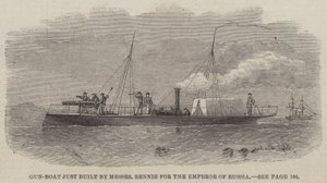 Gun-Boat acabou de ser construído por Messers Rennie para o imperador da Rússia